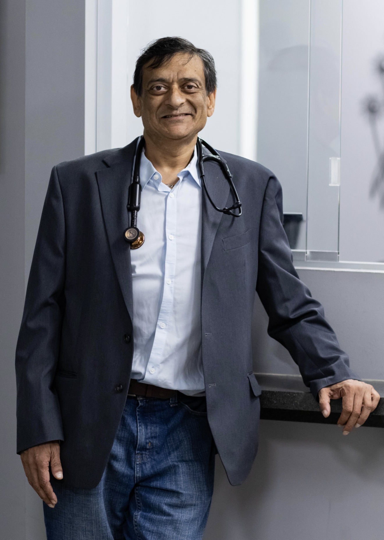 Dr. Abhinav Singla, MD with stethoscope